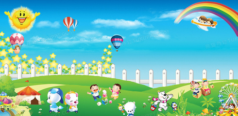 幼兒園卡通展板背景